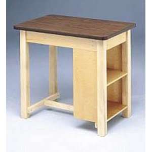 Taping Table, End Shelved, with H Brace, Laminated Or Upholstered, 36 