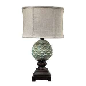   113 1133 Mini Green Acorn Ceramic Table Lamp