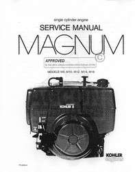 Kohler Magnum 8 10 12 14 16 HP M Engine Service Manual  