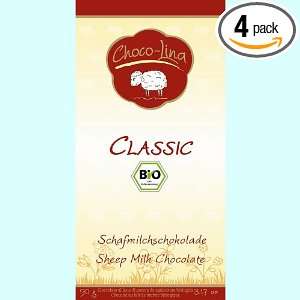 Chocolina Organic Sheeps Milk Chocolate, 3.18 Ounce Bar (Pack of 4 