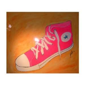  Converse on Tangerine Giclee Poster Print by Bella Dianne 