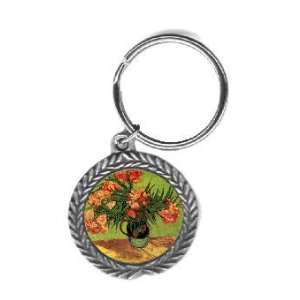   and Books By Vincent Van Gogh Pewter Key Chain