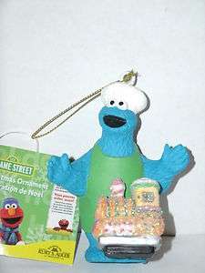 Sesame Street COOKIE MONSTER WITH TRAIN Ornament NWT  