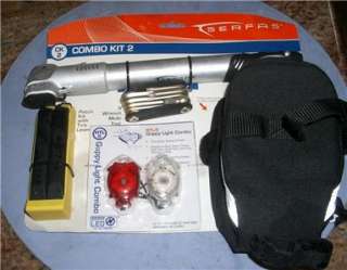 Serfas Combo Kit 2 Light, Pump, Bag, Patch kit, Tool  