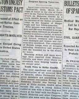 SCOTTSBORO BOYS Arrested Negroes Alabama AL & Mahatma Gandhi Riot 1931 