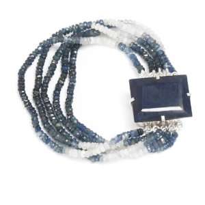  Exclusive Natural Beautiful Faceted Shaded Sapphire Beaded 