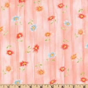  44 Wide Grandmas House Floral Stripe Blush Fabric By 