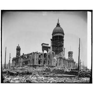 Ruins of City Hall,1906 earthquake,San Francisco,Calif 