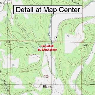  USGS Topographic Quadrangle Map   Snowball, Arkansas 