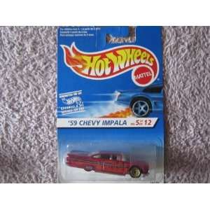  Hot Wheels 1996 Purple 59 Chevy Impala Toys & Games