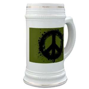 Stein (Glass Drink Mug Cup) Peace Symbol Ink Blot