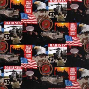  US Marine Corp Cotton Fabric Arts, Crafts & Sewing