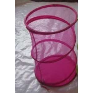   / Hot pink Little cute Kids room mesh organizer pop up hamper Baby