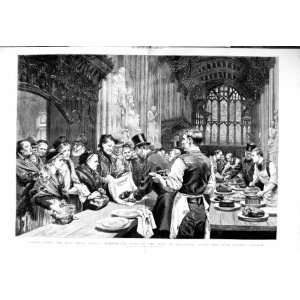  1883 LORD MAYORS BANQUET FOOD POOR PEOPLE LONDON ART