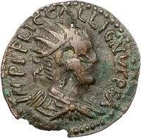 GALLIENUS 253AD LYCAONIA. Iconium Romulus Remus She Wolf Ancient Roman 