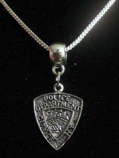 POLICE OFFICER COP BADGE CHAIN NECKLACE CHARM PENDANT  