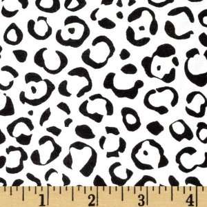   Prints Leopard White/Black Fabric By The Yard Arts, Crafts & Sewing