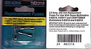  replacement fuses multimeter 3x3 pc 82318  