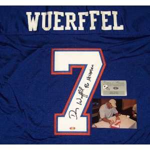 Danny Wuerffel   Autographed Florida Gators , Blue Russell Official 
