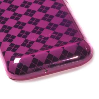 Hot Pink Argyle Candy Skin Cover SAMSUNG T959 Vibrant  