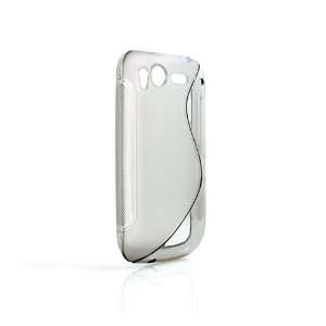  Grey Transparent TPU Silicone Case Cover for HTC Desire S 