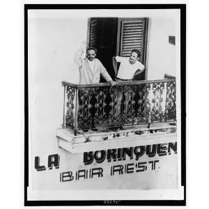 Pedro Albizu Campos,1891 1965,on balcony with bodyguard 