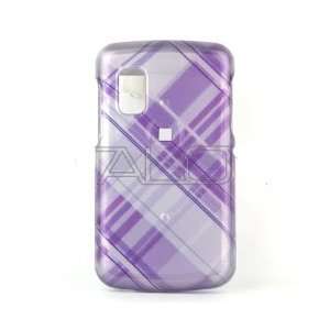  Purple Cross Plaid Snap on Hard Skin Faceplate Cover Case 