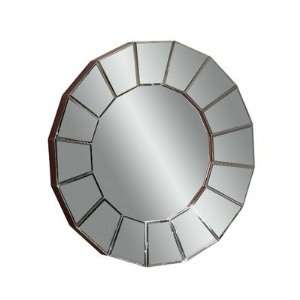 Round Segmented Glass Sunburst Mirror in Gold
