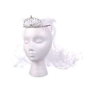  Fouger Crown Cross Communion Tiara with Veil Beauty
