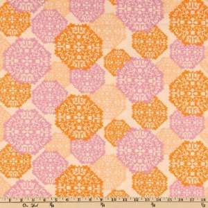   Wide Gabreille Mosiac Orange Fabric By The Yard Arts, Crafts & Sewing