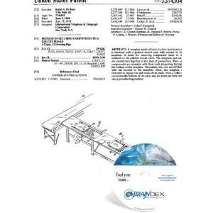  NEW Patent CD for METHOD OF SECURING COMPONENTS TO A 