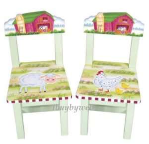 Guidecraft Kids Little Farm House Set of 2 Extra Chairs  