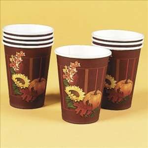  8 pack Autumn Fall Leaves Thanksgiving Cups Toys & Games
