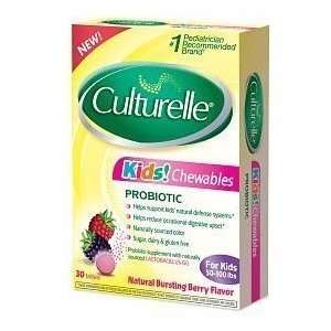 Culturelle Kids Chewables Probiotic, for kids 50 100lbs, Tablets, 30 