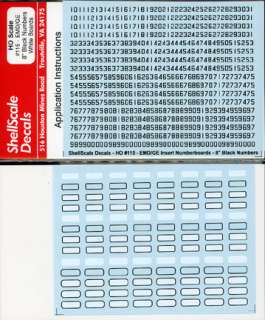 Numberboard Decals ShellScale HO105  