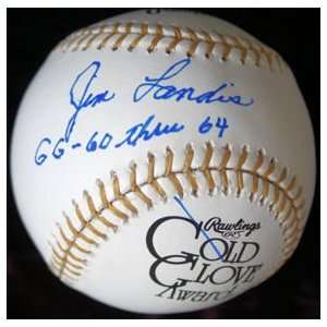  Jim Landis Autographed Baseball   Gold Glove Jsa 