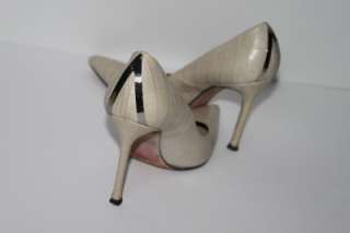 VERSACE Croco Leather Heels Pumps Shoes Size 38  