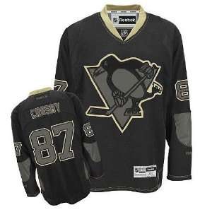  Penguins Jersey #87 Sidney Crosby Black Ice Hockey Authentic Jerseys 