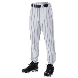 Alleson PROWP Solid Pinstripe Custom Baseball Pants WH/NA   WHITE/NAVY 