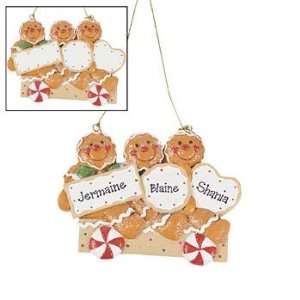 Personalized Three Gingerbread Men Ornament   Party Decorations 