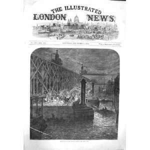    1864 Demonlition Blackfriars Bridge London Fine Art