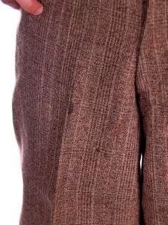 Vintage Mens Brown Plaid Wool Button Fly Knickers /Driving Pants 1920s 