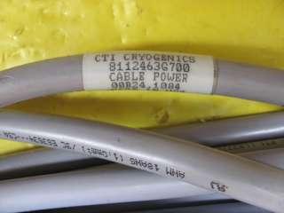 CTI Cryogenics Power Compressor Cable 8112463G700 00B24.1084 Working 