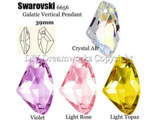 1p Swarovski Crysta 6656 39mm Galatic Pendant you pick  