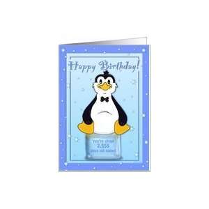   7th Birthday   Penguin on Ice Cool Birthday Facts Card Toys & Games