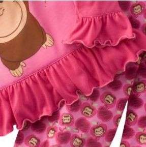 bedtime treat. This girls Curious George 2 Piece pajama set is a 