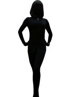 Womens Black Full Body Lycra Spandex Zentai Suit S XXL ZB04  
