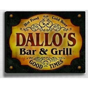  Dallos Bar & Grill 14 x 11 Collectible Stretched 