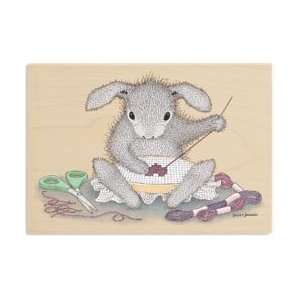 New   House Mouse Mounted Rubber Stamp 3X4.5 by 