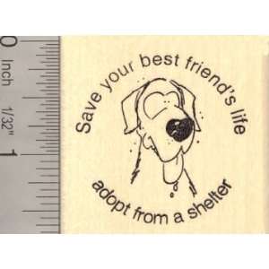 Save your best friends life Rubber Stamp (dog adoption and rescue 